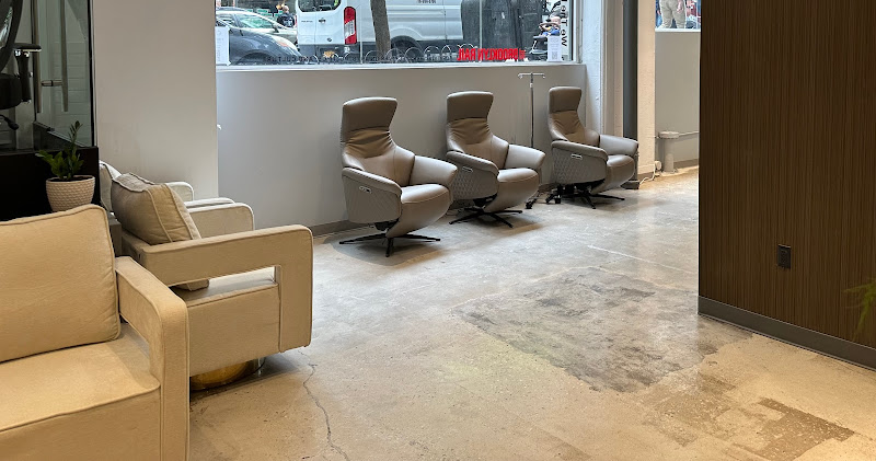 Modern IV therapy lounge at Audrey Halpern MD Neurologist clinic.