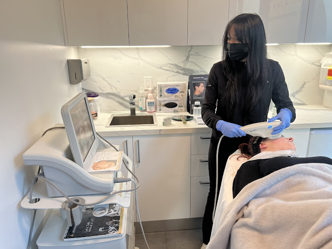 Ultrasound skin tightening treatment at MedBeautyLA clinic.